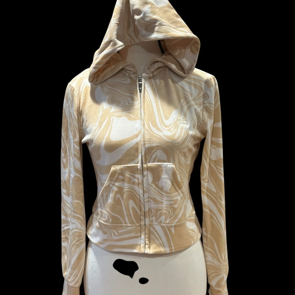 Juicy Couture Beige and White Hoodie